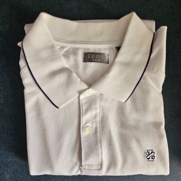 Men's Izod Golf White Polo Shirt XX-Large - Picture 5 of 6
